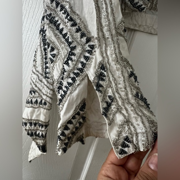 CLEOBELLA Beaded Waterfall Open Front Jacket size small - Picture 2 of 10